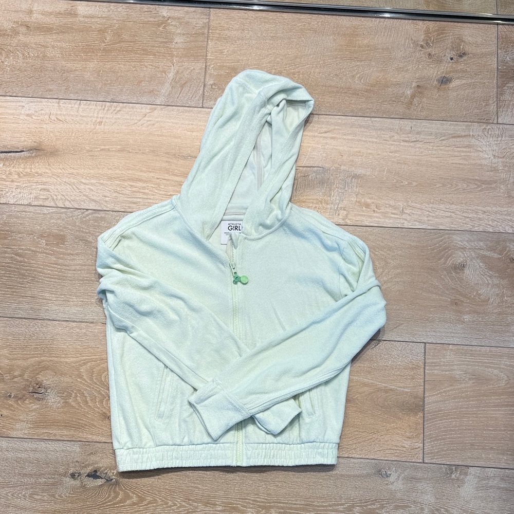 Athleta Light Mint Hooded Zip-Up Jacket for Girls